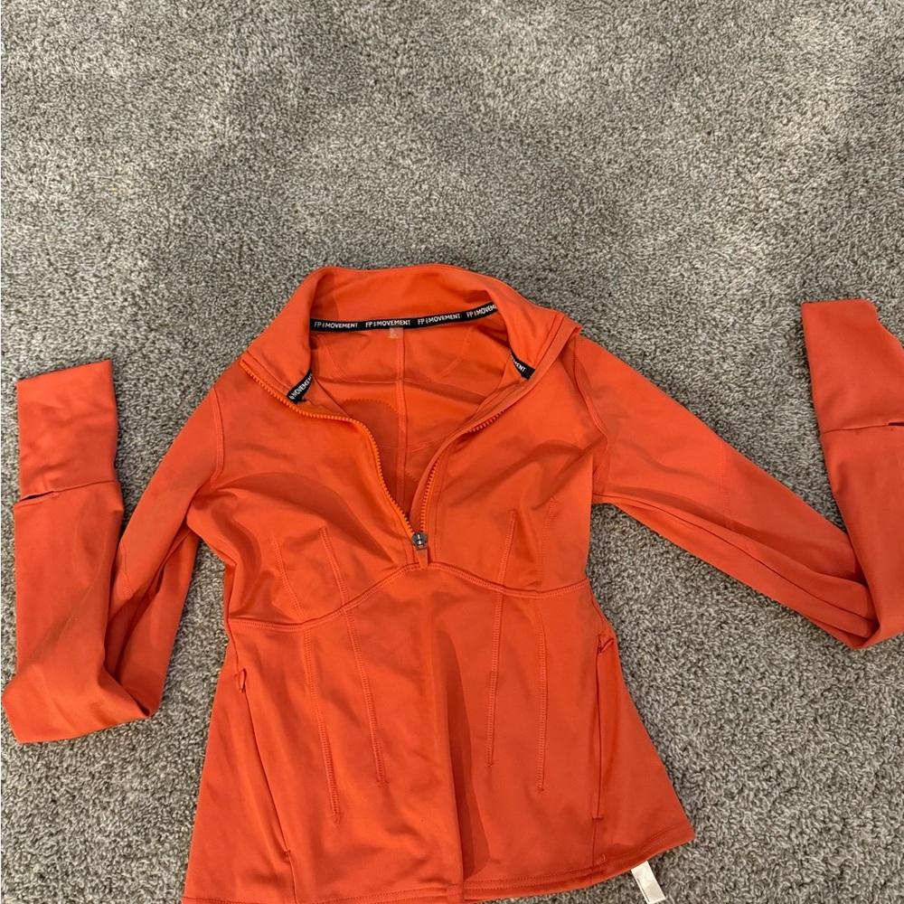 Free people movement orange workout jacket!